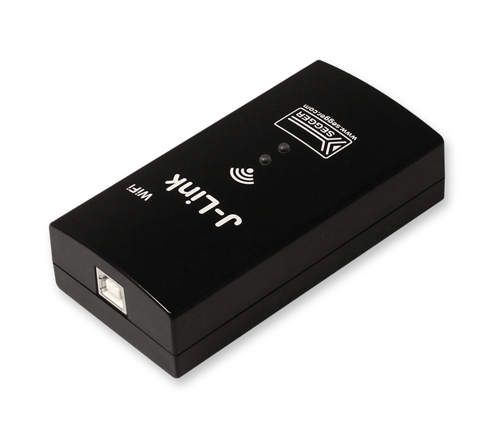 A compact black device labeled "U-LINK" on top, designed for Wi-Fi connectivity. It features indicator lights on the side and a USB input for power. The device's sleek design suggests modern technology for wireless communication.